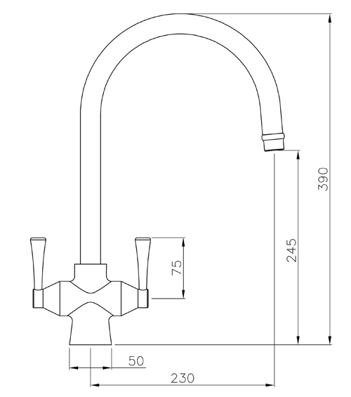 Additional image for Ratio Single Lever Pull Out Kitchen Tap (Chrome).