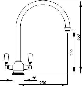 Additional image for Hargrave Kitchen Tap With Swivel Spout (Chrome).