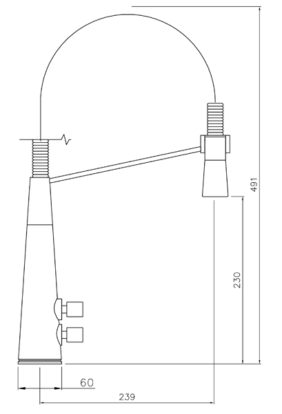 Additional image for Fliq Professional Monobloc Kitchen Tap With Swivel Spout (Chrome).