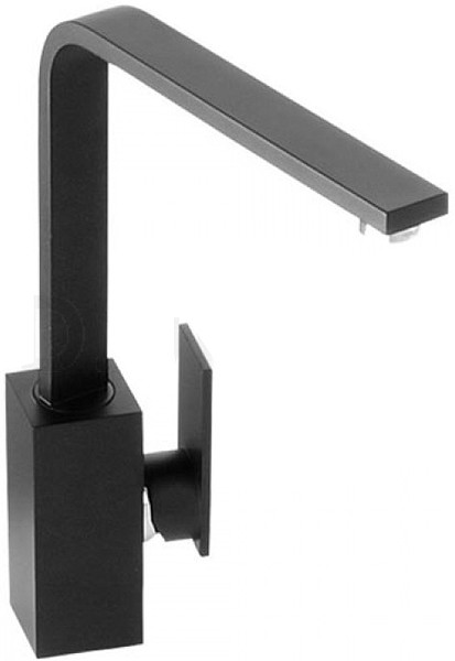 Additional image for Media Monobloc Kitchen Tap With Swivel Spout (Granite Black).