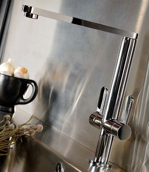 Additional image for Linear Monobloc Kitchen Tap With Swivel Spout (Chrome).