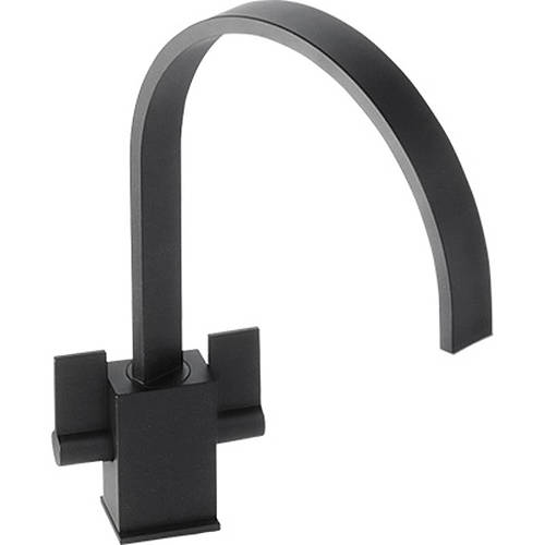 Additional image for Atik Monobloc Kitchen Tap With Swivel Spout (Granite Black).