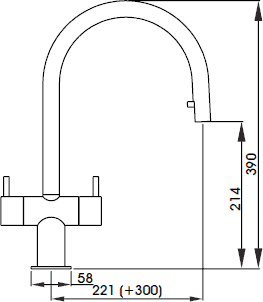 Additional image for Hesta Kitchen Tap With Spray Rinser (Chrome).