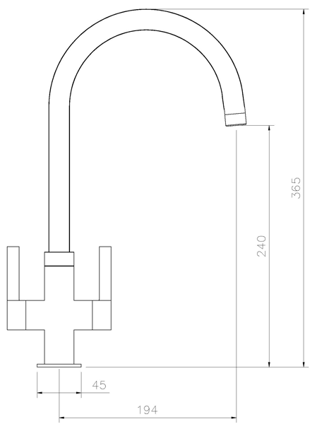 Additional image for Pico Monobloc Kitchen Tap (Brushed Nickel).