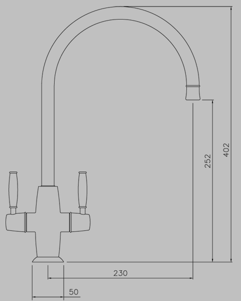 Additional image for Harrington Monobloc Kitchen Tap (Chrome).