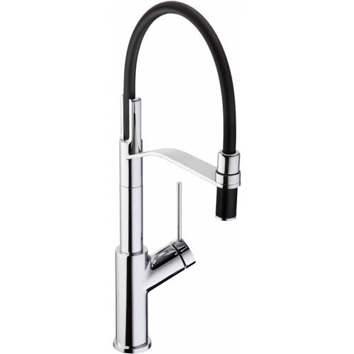 Additional image for Virtue Semi Professional Kitchen Tap (Chrome & Black).