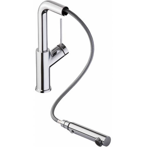 Additional image for Virtue Angle Pull Out Kitchen Tap (Chrome).