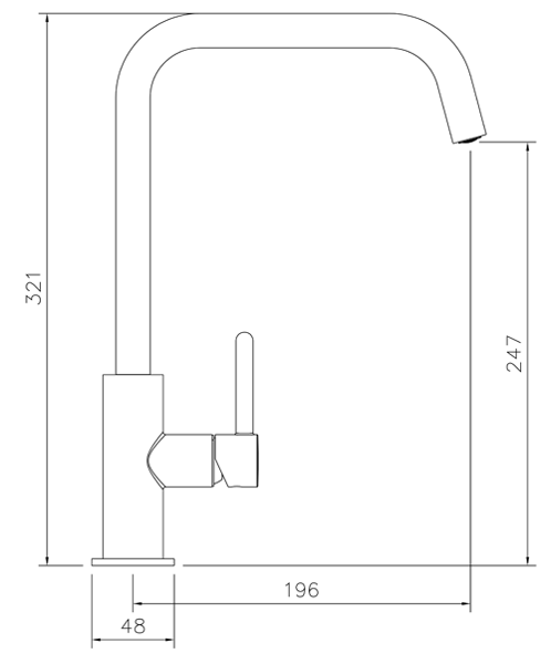 Additional image for Althia Single Lever Kitchen Tap (Graphite).