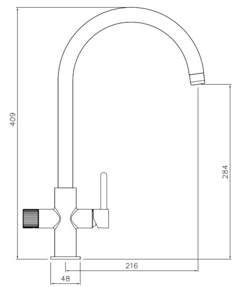 Additional image for Puria Aquifier Water Filter Kitchen Tap (Chrome).