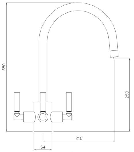 Additional image for Orcus Aquifier Water Filter Kitchen Tap (Chrome).