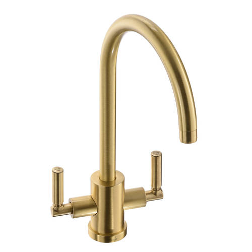 Additional image for Atlas Kitchen Tap With Dual Levers (Br Brass).