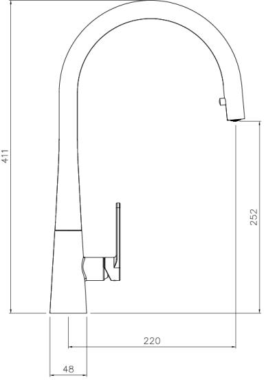 Additional image for Coniq-R Pull Out Kitchen Tap (M Black).