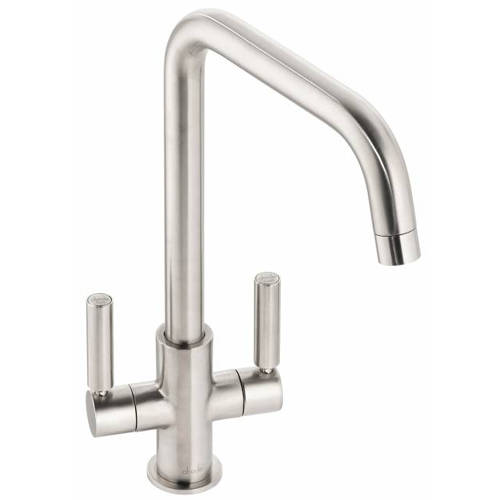 Additional image for Globe Quad Monobloc Kitchen Tap (Brushed Nickel).