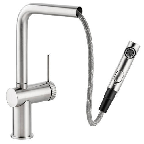Additional image for Fraction Pull Out Kitchen Tap (Br Nickel).