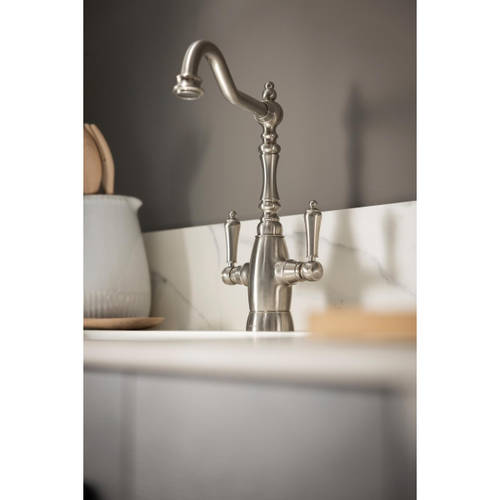 Additional image for Monobloc Kitchen Tap With Handspray (Br Nickel).