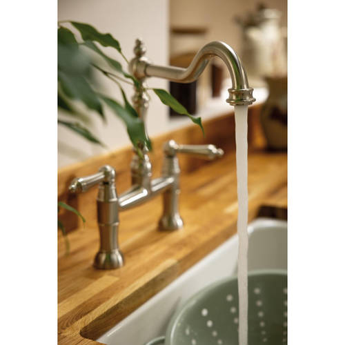 Additional image for Bridge Kitchen Tap (Brushed Nickel).