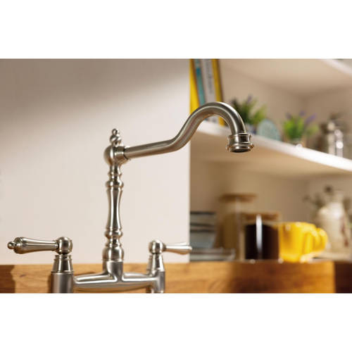 Additional image for Bridge Kitchen Tap (Brushed Nickel).