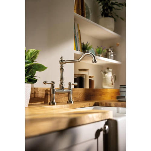 Additional image for Bridge Kitchen Tap (Brushed Nickel).