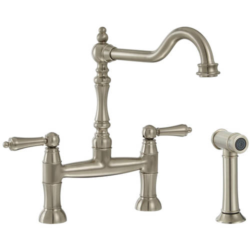 Additional image for Bridge Kitchen Tap With Handspray (Br Nickel).