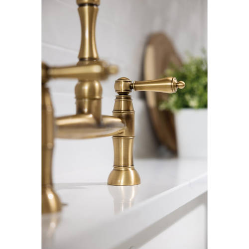 Additional image for Bridge Kitchen Tap With Handspray (An Brass).
