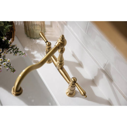 Additional image for Bridge Kitchen Tap With Handspray (An Brass).