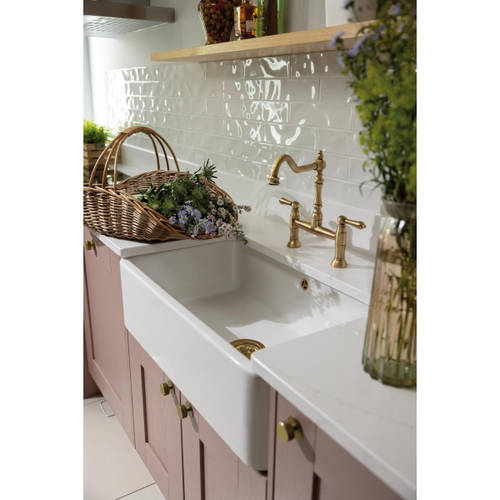 Additional image for Bridge Kitchen Tap With Handspray (An Brass).