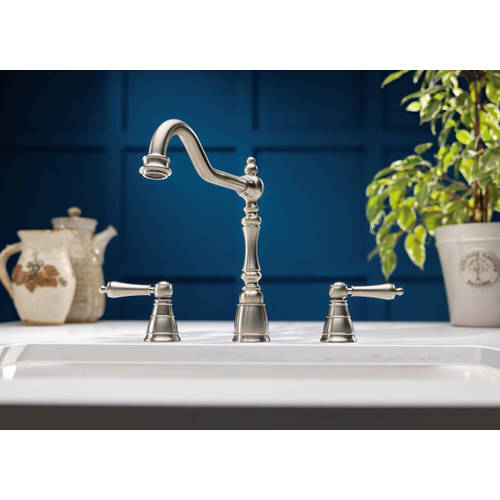 Additional image for 4 Hole Kitchen Tap With Handspray (Br Nickel).