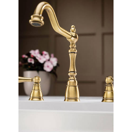 Additional image for 3 Hole Kitchen Tap (Antique Brass).
