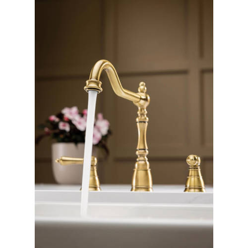 Additional image for 4 Hole Kitchen Tap With Handspray (An Brass).