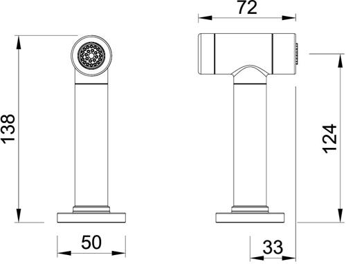 Additional image for Click Kitchen Handspray (Cold Feed, M Black).