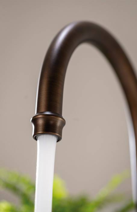 Additional image for Ornate Twin Lever Kitchen Tap (Dark Bronze).