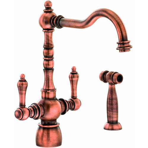 Additional image for Bayenne Monobloc Kitchen Tap With Handspray (Century Copper).