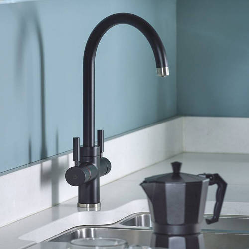 Additional image for 3 In 1 Boiling Water Filtered Kitchen Tap (Matt Black).
