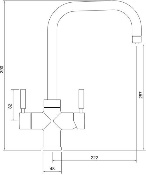 Additional image for 3 In 1 Boiling Water Filtered Kitchen Tap (Chrome).