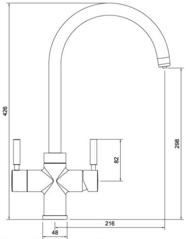 Additional image for 4 In 1 Boiling Water Filtered Kitchen Tap (Chrome).