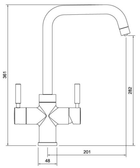 Additional image for 4 In 1 Boiling Water Filtered Kitchen Tap (Brushed Brass).