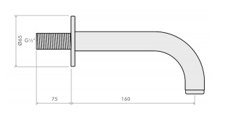 Additional image for Knee Operated Timed Flow Valve & Spout (Concealed).