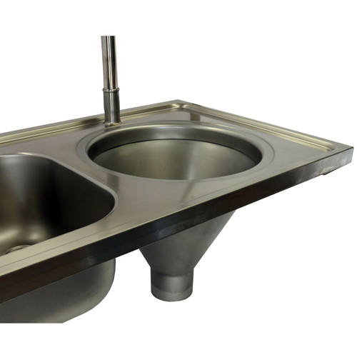 Additional image for Hospital Sluice Sink With Sink & Plain Top (RH, S Steel).