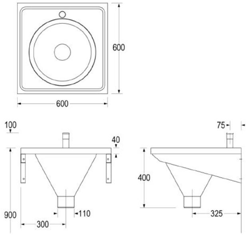 Additional image for Hospital Sluice Sink (Stainless Steel).