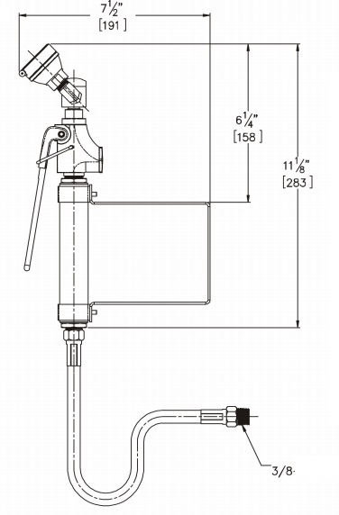 Additional image for Stay Open Drench Handset With Twin Spray, Wall Bracket & Hose.