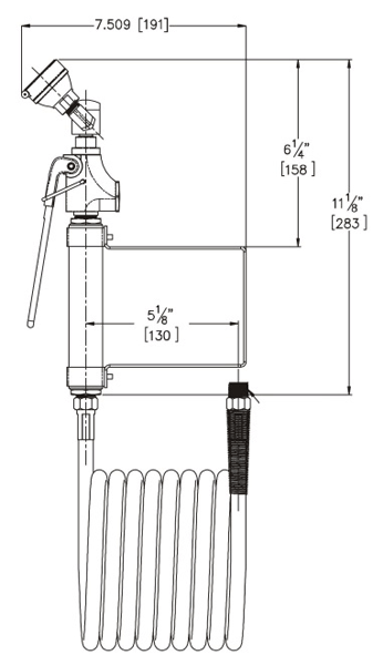 Additional image for Stay Open Drench Handset With Twin Spray, Wall Bracket & Hose.