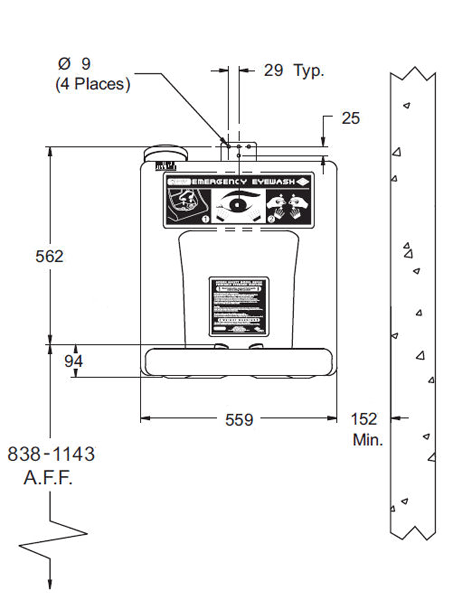 Additional image for Portable Eye / Face Wash Unit (High Visibility Yellow).