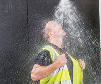 Additional image for Combination Emergency Drench Shower With Column (Plastic Head).