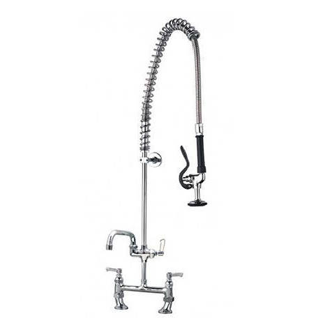 Additional image for Pre Rinse Twin Catering Tap With 12" Pot Filler Spout (Chrome).