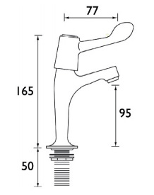 Additional image for High Neck Basin Taps With 6" Lever Handles (Chrome).