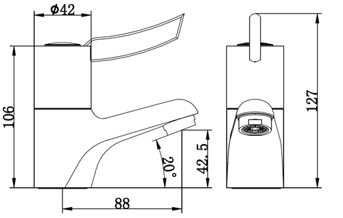 Additional image for Sequential Lever Basin Mixer Tap (Chrome).