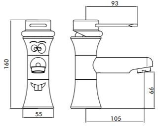 Additional image for Kindergarten Basin Mixer Tap With Lever Handle (Child Friendly).