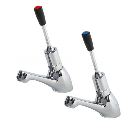 Additional image for Toggle Lever Non Concussive Basin Tap (Pair, Chrome).