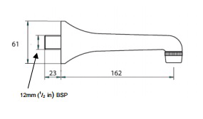 Additional image for Wall Mounted Basin Spout (Chrome).