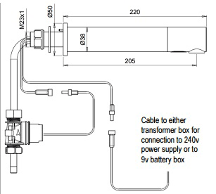 Additional image for 1 x Wall Mounted E Sensor Tap Kit 220mm (Battery Powered).